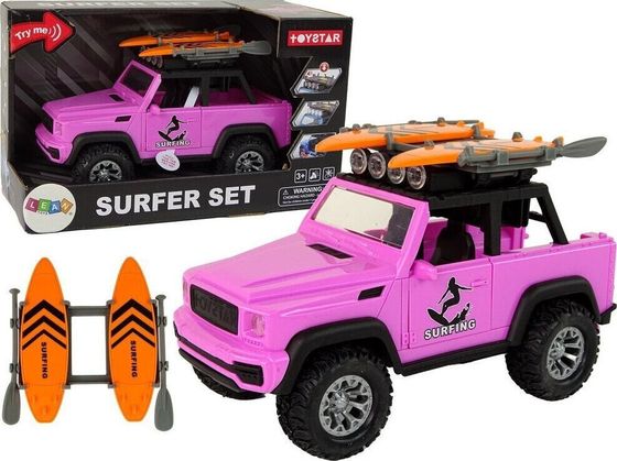 LeanToys Auto Terenowe 1:14 Napęd Frykcyjny Różowe Surfing