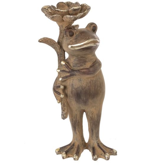 Фигурка декоративная "Лягушка", L10 W7 H21,5 см,1 штука, дизайн микс