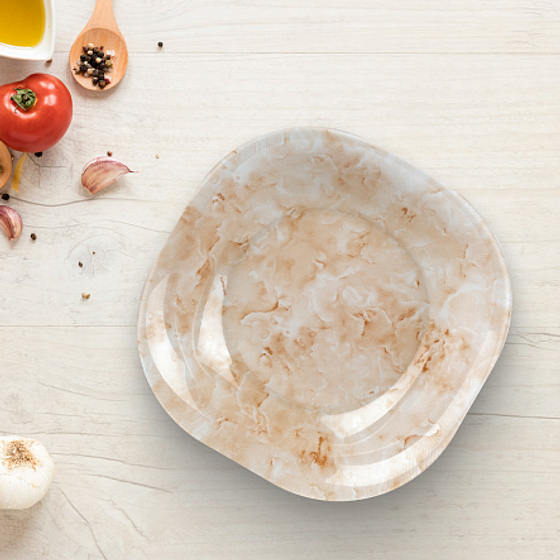 Тарелка суповая МАРБЛ БЕЖ 21см