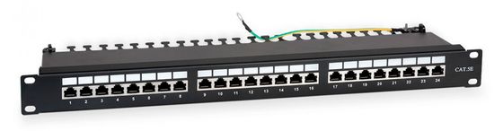 Патч-панель WRline WR-PL-24-C5E-SH-D 19&quot; 1U 24xRJ45 кат.5e FTP
