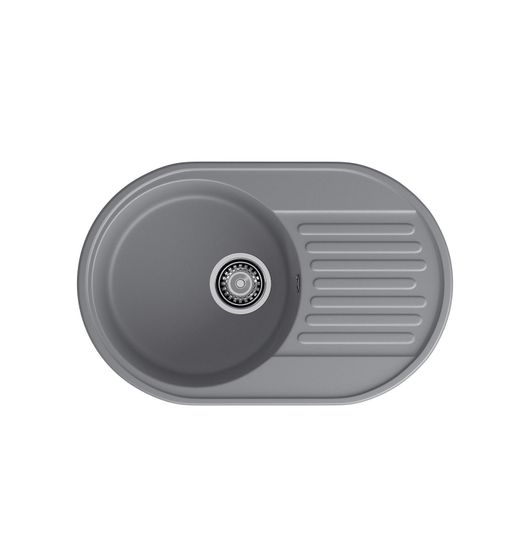 Мойка LEX COMO 740 DEEP GREY 74х48 кварц темно-серый