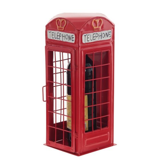 Подставка для бутылки &quot;Телефонная будка&quot;, Д13,5 Ш13,5 В33,5 см