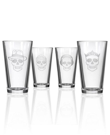 Numbskulls Beer Pint Glass 16oz - Set of 4 Glasses