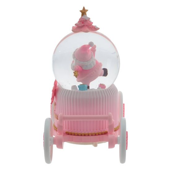 Фигурка декор &quot;Дед Мороз&quot; в стекл шаре (муз, подсвет, вьюга, движ, 3xAAA н/п), D10, L22 W11 H21 см