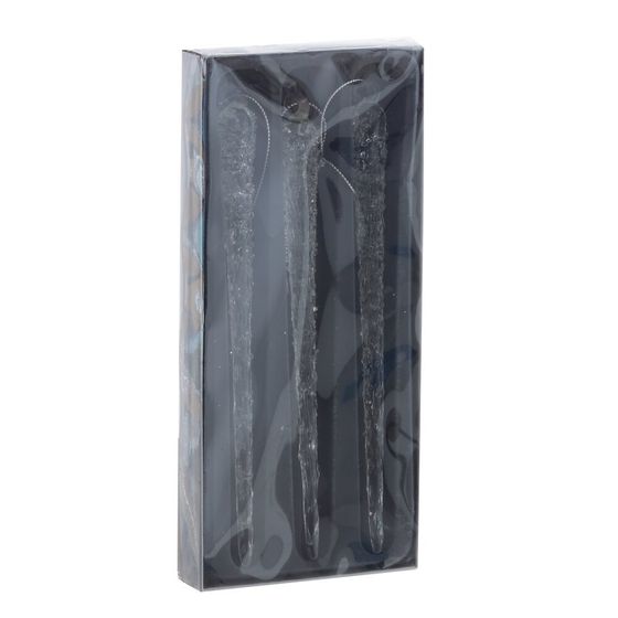 Набор из 3шт Украшение новогоднее "Сосулька", L10 W2,5 H22 см