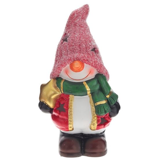 Фигурка декоративная с подсветкой &quot;Снеговик&quot;, L12 W9 H21 см, (2хLR44), 2в.