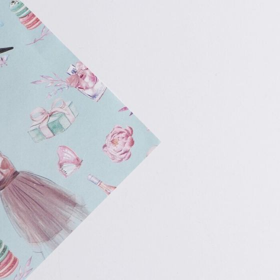 !09 Бумага упаковочная 3 листа глянцевая «Женские аксессуары», 70 × 100 см.