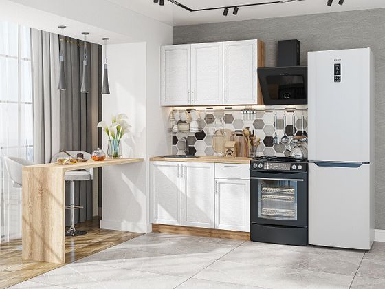 Кухонный гарнитур Сканди-05 White Softwood
