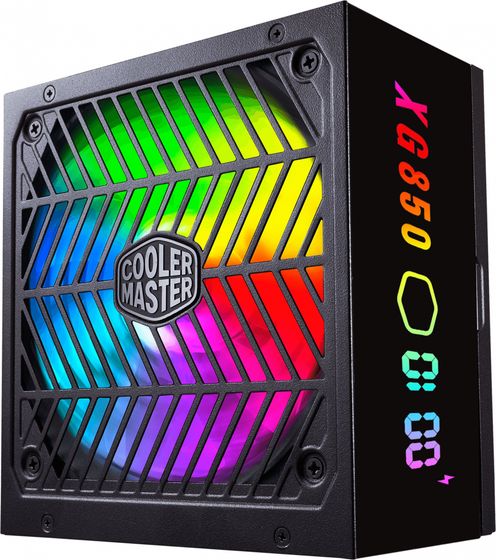 Блок питания 850W ATX Cooler Master XG850 PLATINUM Plus 80+ platinum (24+8+4+4pin) APFC 135mm fan color LED 12xSATA Cab Manag RTL