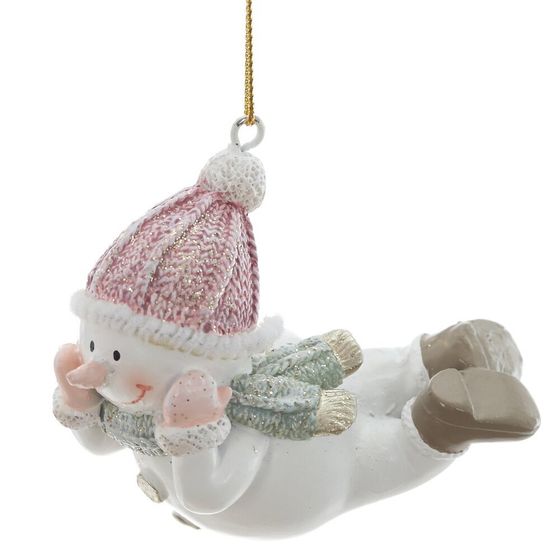 Фигурка декоративная подвесная &quot;Снеговик&quot;, L6 W6,5 H6,5 см, 3в.