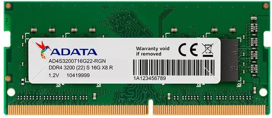 Память SO-DIMM DDR4 8Gb 2666MHz ADATA AD4S26668G19-SGN RTL PC4-21300 CL19 260-pin 1.2В dual rank Ret