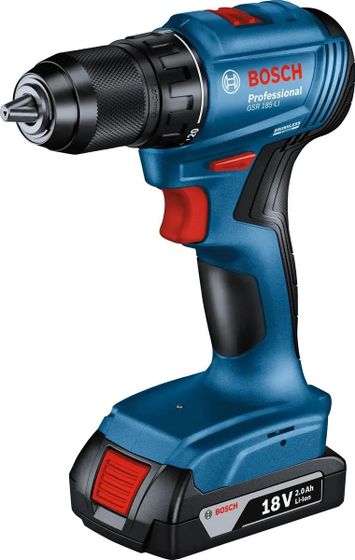 Дрель-шуруповерт аккумуляторная Bosch GSB 185-LI 18В АКБ 2Ач и ЗУ (кейс) (06019K3101)