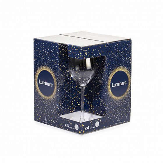 Набор бокалов для вина СЕЛЕСТ СЕРЕБРЯНАЯ ДЫМКА 4шт 270мл