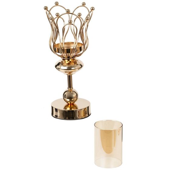 Подсвечник, L12,5 W12,5 H27,5 см