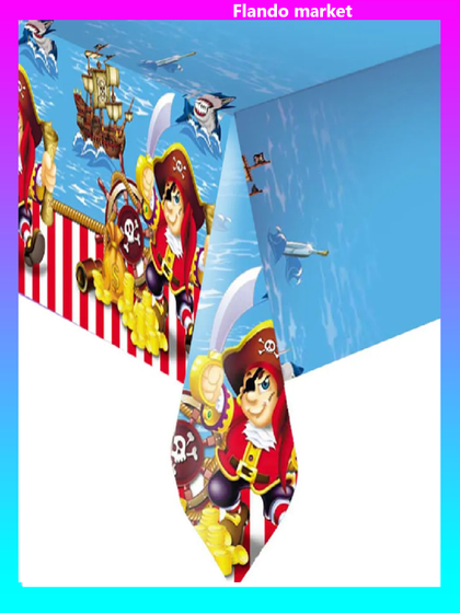 !Скатерть полиэтиленовая Веселый Пират 140см X 180см