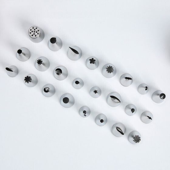 !09 Набор кондитерских насадок «Пряничный домик», 15.8 х 9.4 см, 24 шт