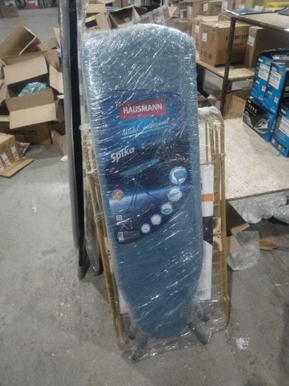 УЦЕНКА-Гладильная доска Hausmann HM-1548HC3-25 Spika 38х122 см синий-(не ровная поверхность чехла. без упаковки)