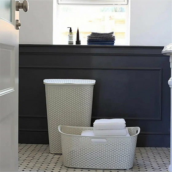 Корзина бельевая MY STYLE кремовая