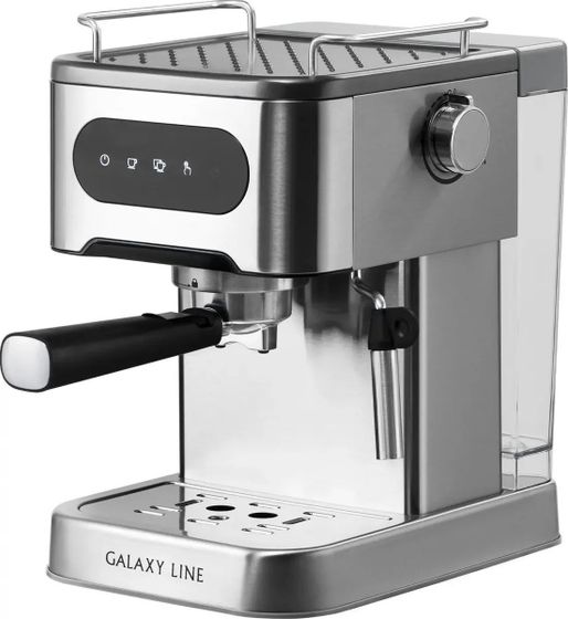 Кофеварка рожковая Galaxy LINE GL0761 1500Вт серебро
