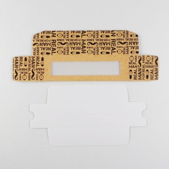 !09 Коробка складная для макарун(набор 10 штук) For real man 18 х 5,5 х 5,5 см.