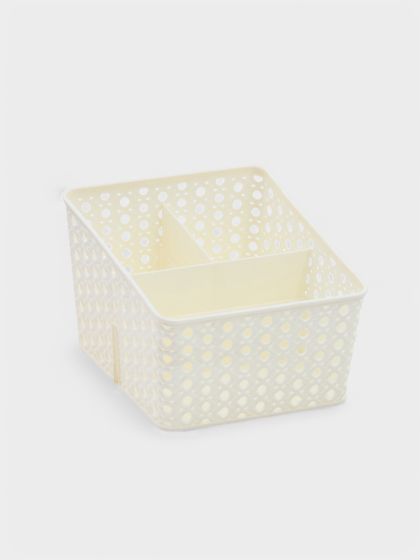 !09 Подставка - органайзер для мелочей, 3 ячейки, 15.5×13.5×10 см. цвет микс