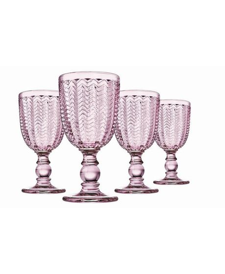 Carson Modern Vintage Red Wine Glasses, Set of Four