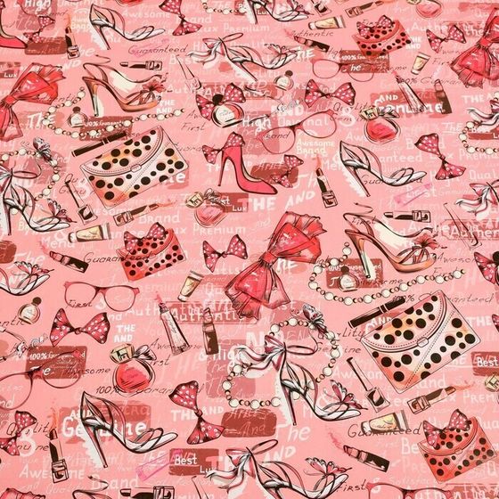 !Бумага упаковочная 2 листа глянцевая &quot;Аксессуары&quot;, 70 × 100 см.