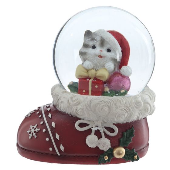 Фигурка декоративная &quot;Котенок&quot; в стекл шаре, D 6.5 см, L8,5 W6,5 H9,5 см