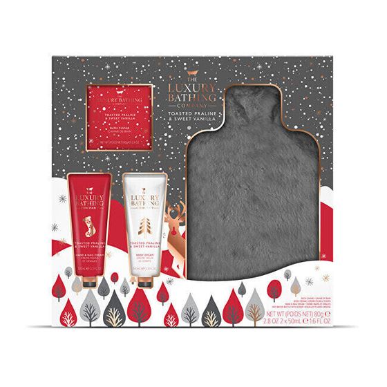 Body care gift set with thermos Christmas cookies &amp; Vanilla 4 pcs