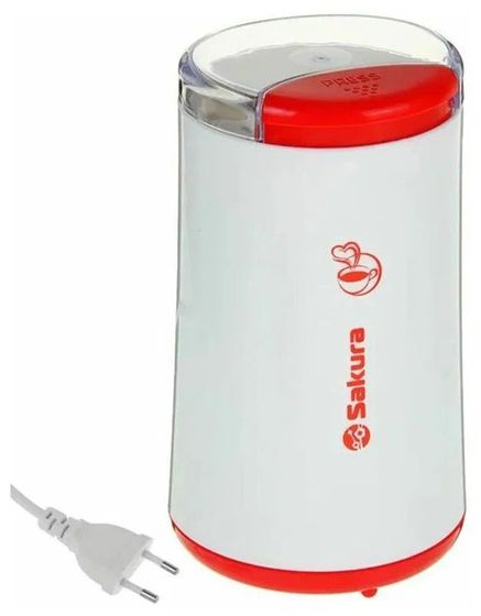 Кофемолка Sakura SA-6158WR 200Вт белый/красный