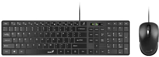 Клавиатура+мышь Genius SlimStar C126 проводной черный (31330007402)