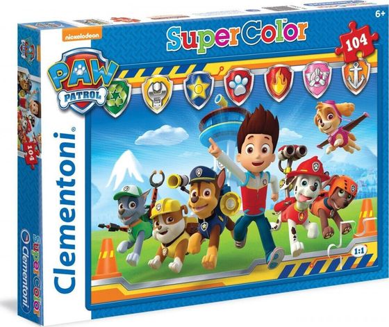 Clementoni Puzzle 104 elementów Super Kolor Psi Patrol