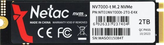 Накопитель SSD 2Tb Netac PCI-E 4.0 x4 NT01NV7000t-2T0-E4X NV7000-t M.2 2280