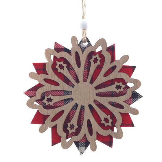 Украшение новогоднее &quot;Снежинка&quot;, L10 W0,5 H11 см, 3в.