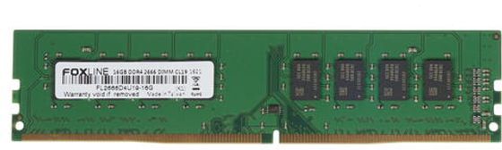 Память DDR4 16Gb 2666MHz Foxline FL2666D4U19S-16G PC4-21300,
