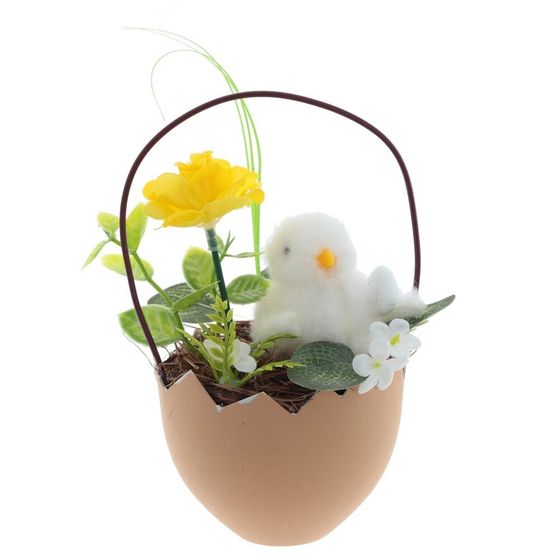 Изделие декоративное &quot;Корзина пасхальная&quot;, L10 W7,5 H16 см, 3в.