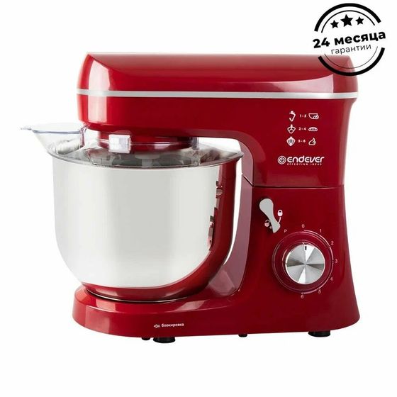 Миксер планетарный Endever Sigma-121 1800Вт красный
