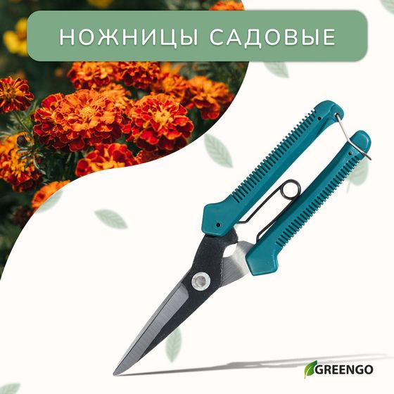 Ножницы садовые, 7&quot; (18 см), с пластиковыми ручками, Greengo