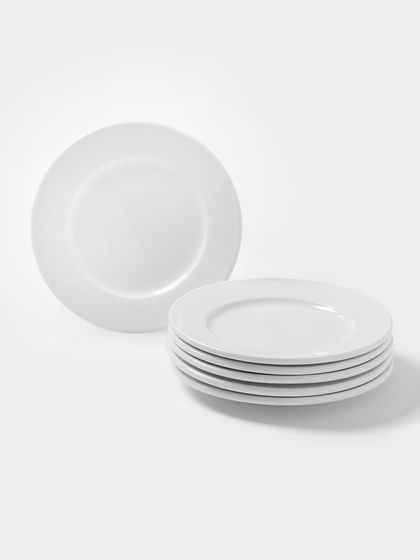 Десертные тарелки Magistro Basic bistro, d=16.5 см, набор 6 шт., фарфор, белые