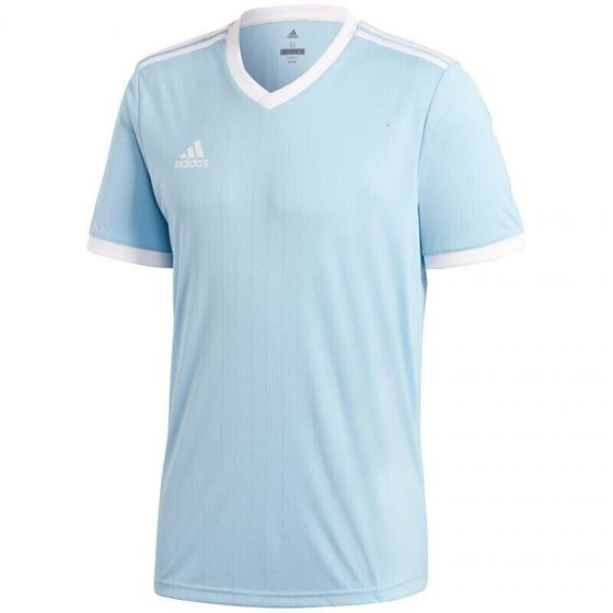 Мужская футболка спортивная голубая с логотипом футбольная Adidas Table 18 JERSEY CE8943