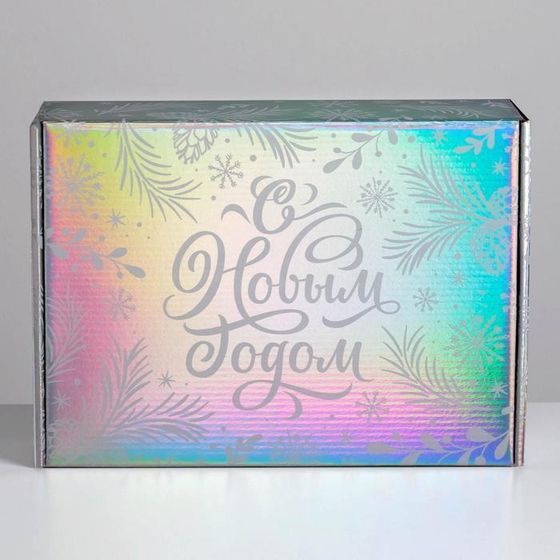 !09 Складная коробка «С Новым годом», 30,5 × 22 × 9,5 см