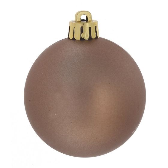 Набор из 6шт Украшение новогоднее Шар &quot;Вензель шоколадный&quot;, D6 см, L6 W6 H7 см
