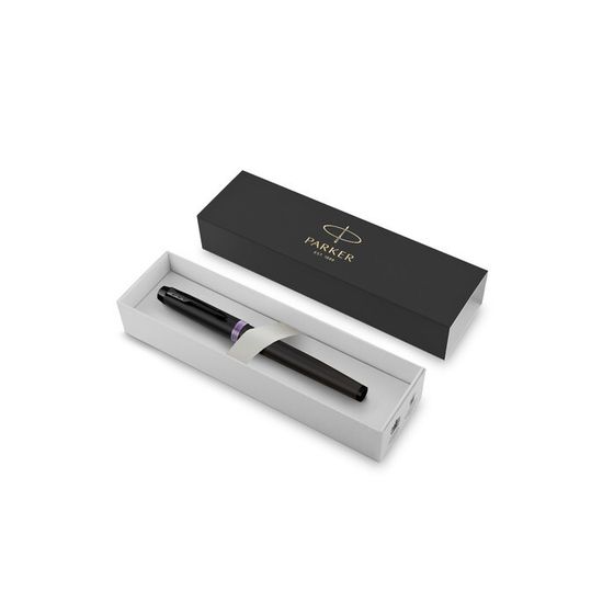 Ручка-роллер Parker Im Professionals Amethyst Purple, в подарочной упаковке, стержень черный, корпус черно-фиолетовый