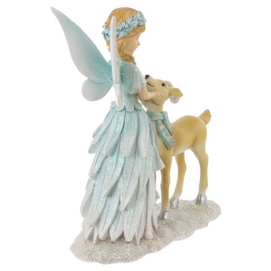 Фигурка декоративная &quot;Фея с олененком&quot;, L13 W6 H17 см