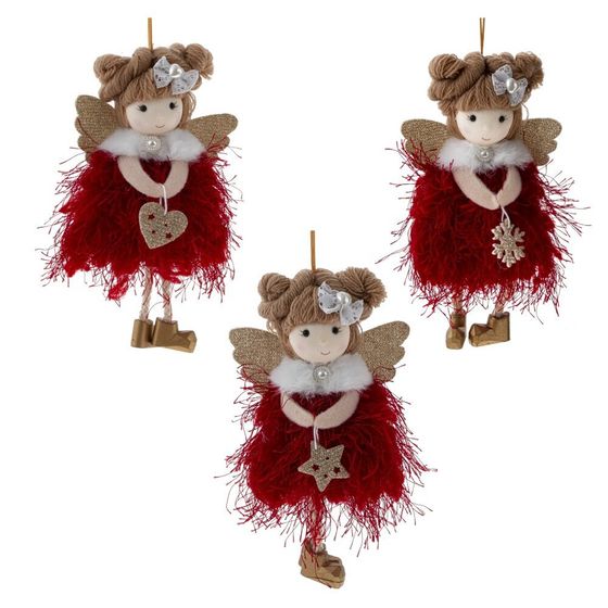 Изделие декоративное подвесное &quot;Девочка-ангел&quot;, L8 W4 H15 см, 3в.