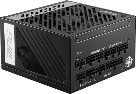 Блок питания 1250W ATX MSI MAG A1250GL 13.5cm fan 20+4pin 2x(4+4)pin 8xSATA 6xPCI-E 4xMolex 1xFDD