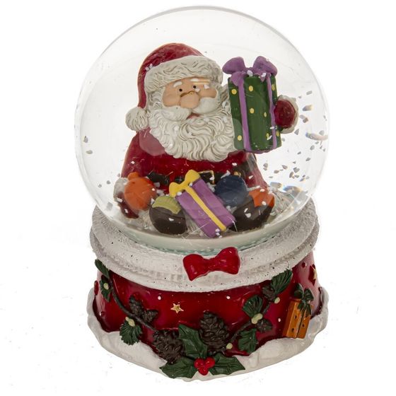 Фигурка декор в стекл шаре &quot;Санта/Олень&quot;, D7 см, L7 W7 H8,5 см, 2в.