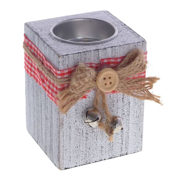 Подсвечник, L6 W6 H8 см, 3в.