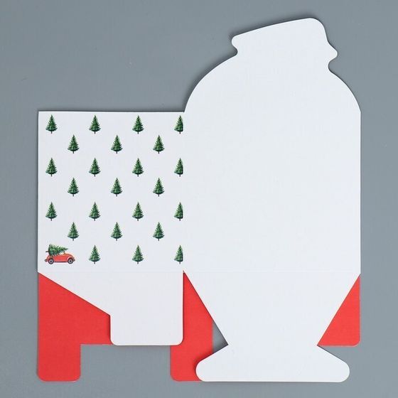 !09 Комплект из 5 коробок для мини-букетов, 12 х 17 х 10 см.: «Happy New Year», 3 штуки + «С Новым годом», Снегири 2 штуки.