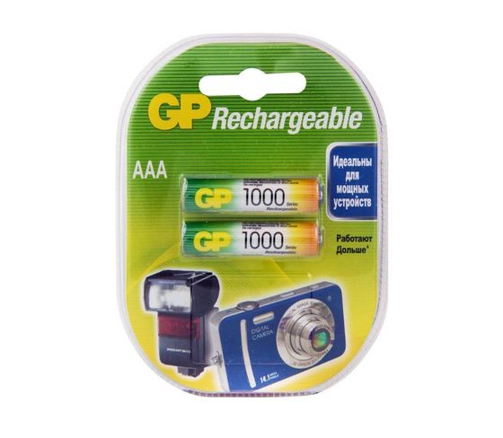 Аккумулятор GP 100AAAHC AAA NiMH 1000mAh (2шт)